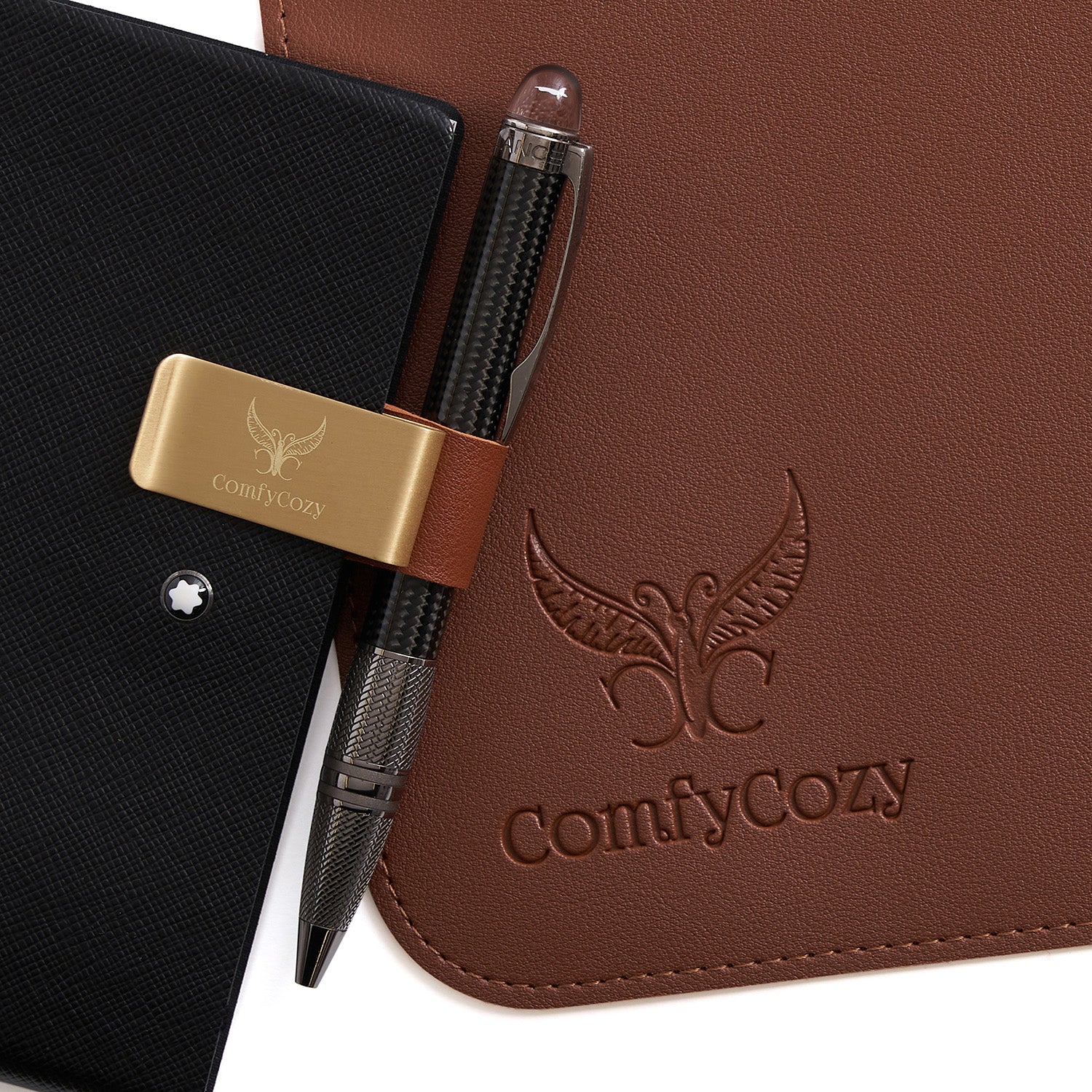 ComfyCozy Leather Desk Pad And Pen Holder
