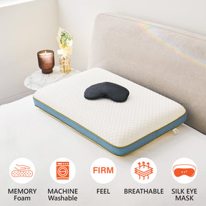 ComfyCozy Classic Memory Foam Neck Pillow Front Side Sleepers Pillows