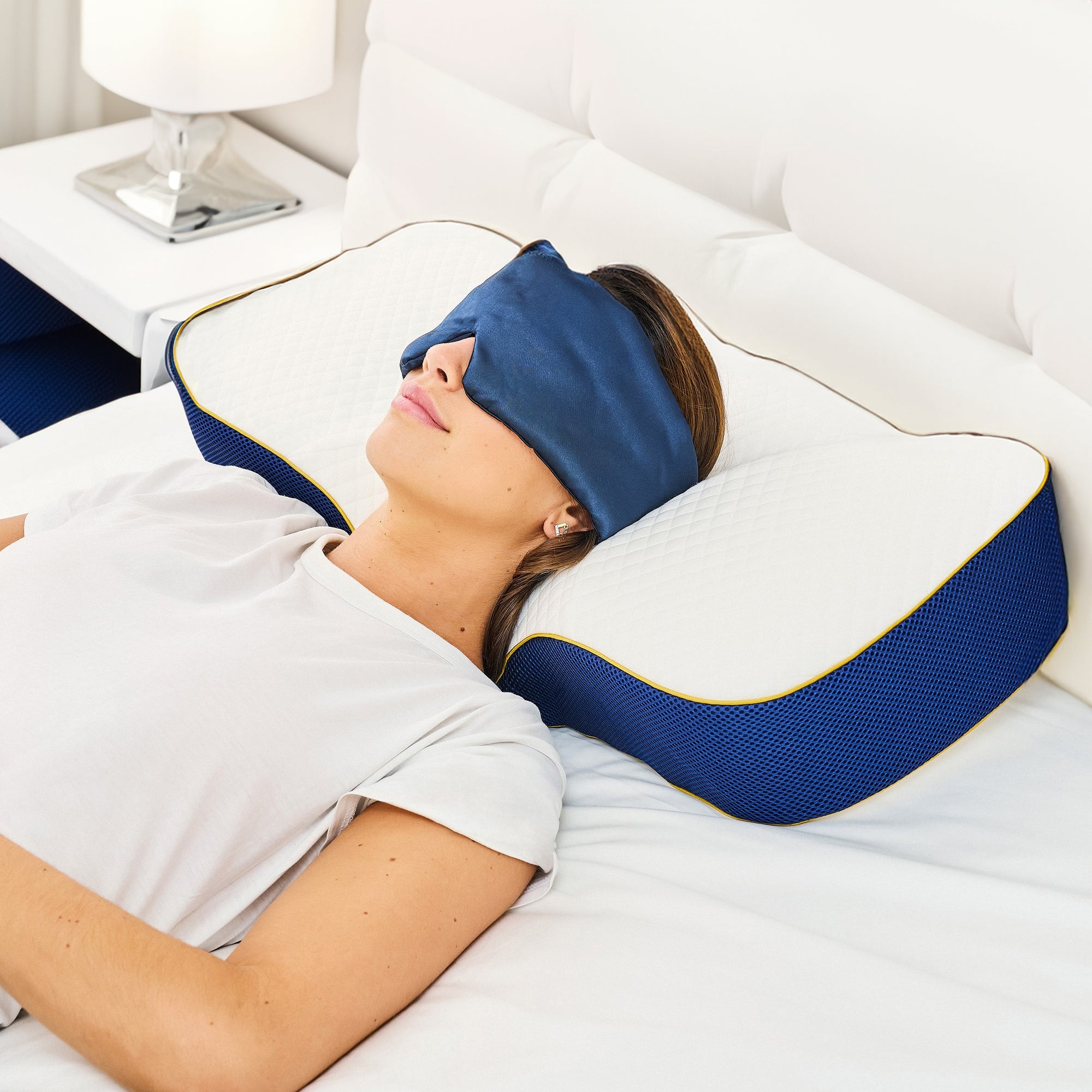 ComfyCozy Butterfly Memory Foam Pillow And Silky Plush Eye Mask