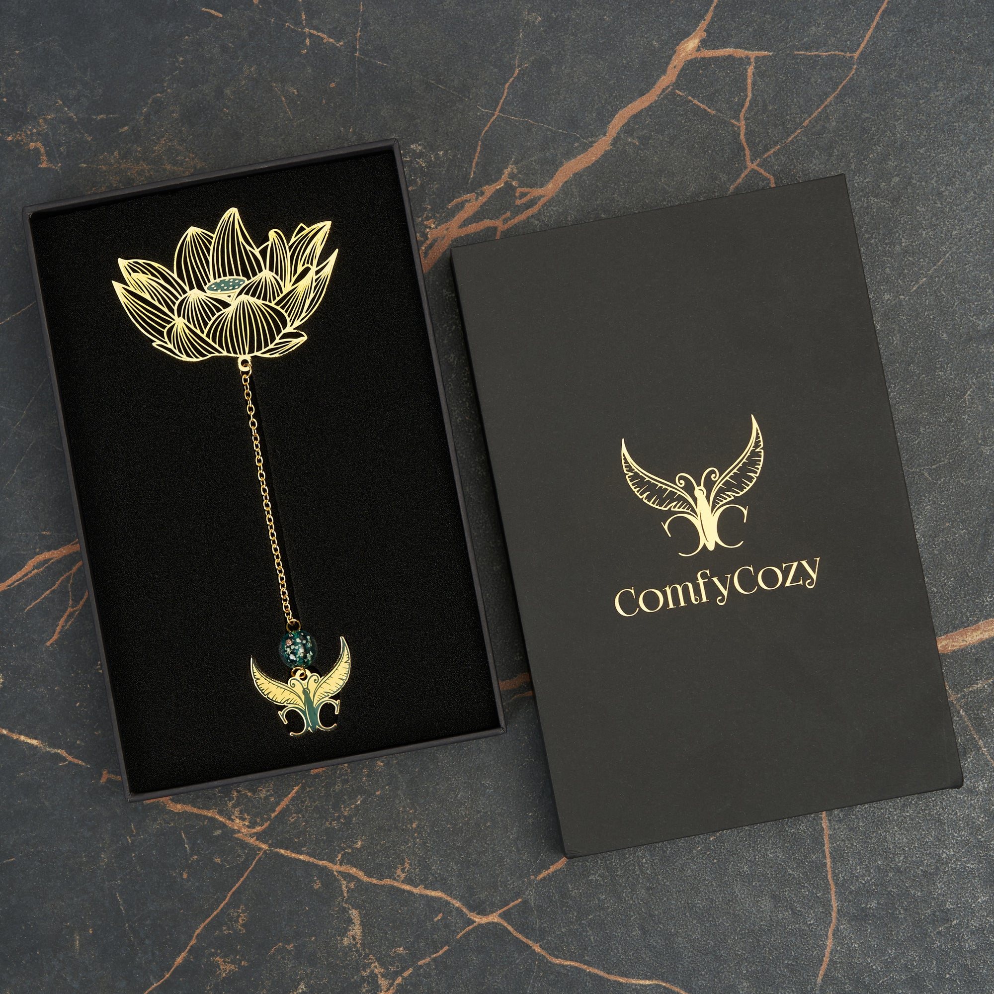 ComfyCozy Metal Flower Butterfly Bookmark
